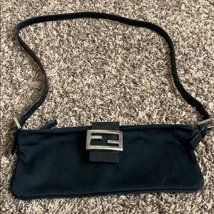 Authentic Fendi Baguette Nylon Mini Handbag